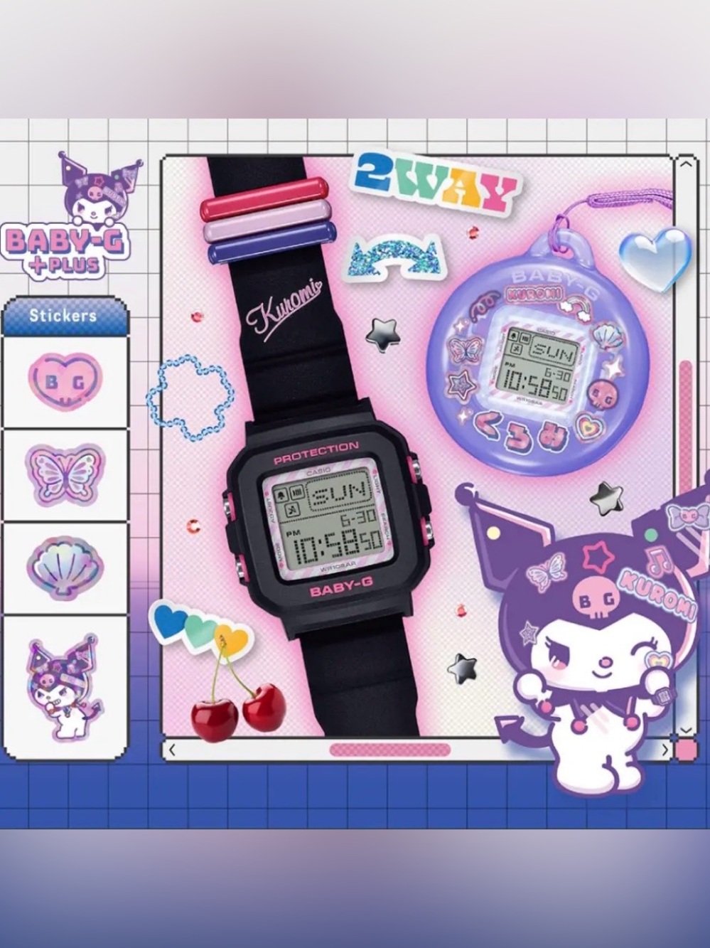 Casio Baby-G Shock + Kuromi BGD10KKM-1 30th Anniversary Digital Watch
